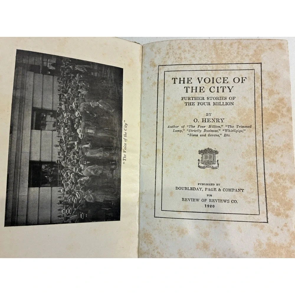 1920 O. Henry The Voice Of The City: Further Stories Of The Four Million